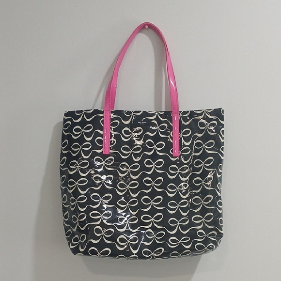 Kate Spade Black and White Tote Bag with Abstract Pattern - Picture 2 of 7